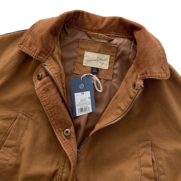 Universal Thread Women's Size XS Brown 100% Cotton Zip Utility Anorak Jacket NEW - Picture 9 of 13